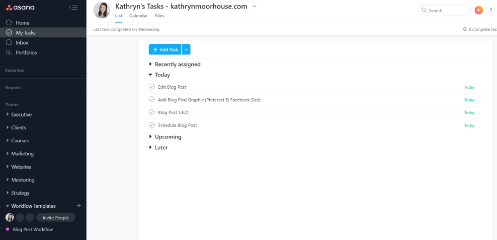 Using Asana for Pinterest Manager Workflows